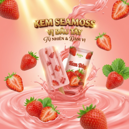 Kem Sea Moss Dâu Tây
